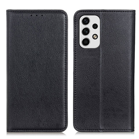 Coque Portefeuille Livre Cuir Etui Clapet N01P pour Samsung Galaxy A23 4G Noir