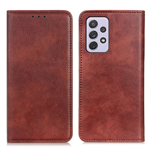 Coque Portefeuille Livre Cuir Etui Clapet N01P pour Samsung Galaxy A73 5G Marron