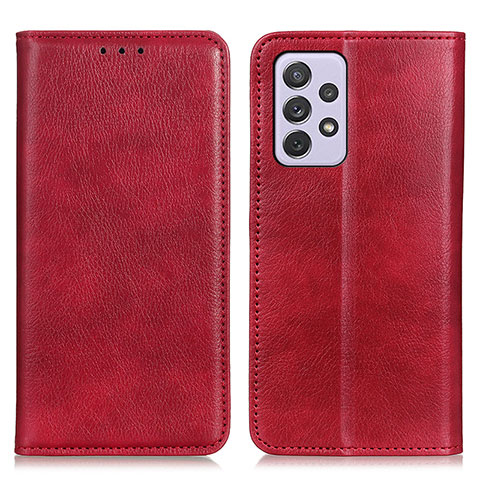 Coque Portefeuille Livre Cuir Etui Clapet N01P pour Samsung Galaxy A73 5G Rouge