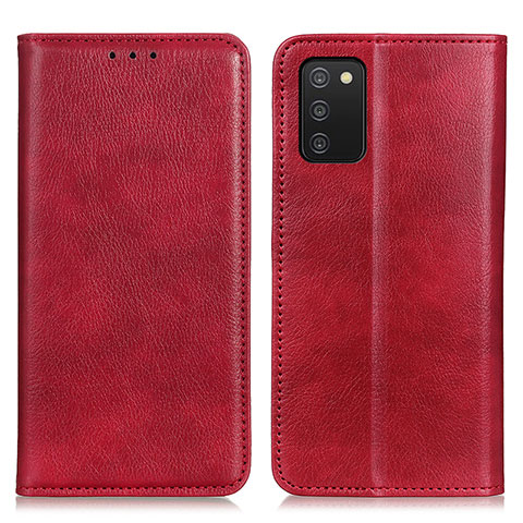 Coque Portefeuille Livre Cuir Etui Clapet N01P pour Samsung Galaxy F02S SM-E025F Rouge