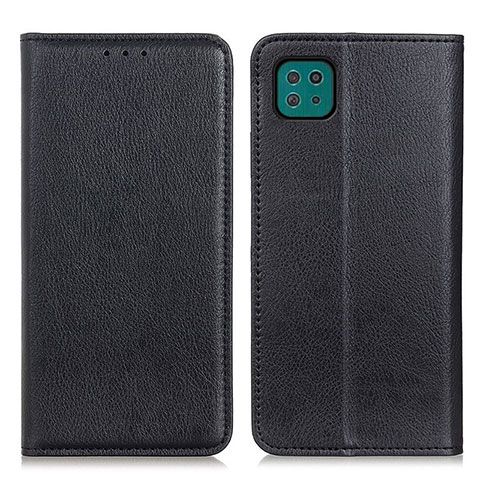 Coque Portefeuille Livre Cuir Etui Clapet N01P pour Samsung Galaxy F42 5G Noir