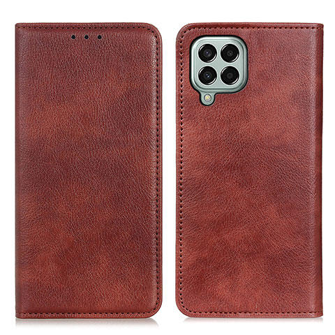 Coque Portefeuille Livre Cuir Etui Clapet N01P pour Samsung Galaxy M33 5G Marron