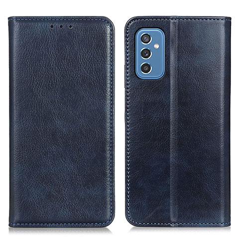 Coque Portefeuille Livre Cuir Etui Clapet N01P pour Samsung Galaxy M52 5G Bleu