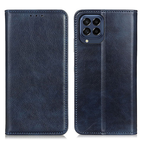 Coque Portefeuille Livre Cuir Etui Clapet N01P pour Samsung Galaxy M53 5G Bleu