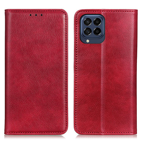 Coque Portefeuille Livre Cuir Etui Clapet N01P pour Samsung Galaxy M53 5G Rouge