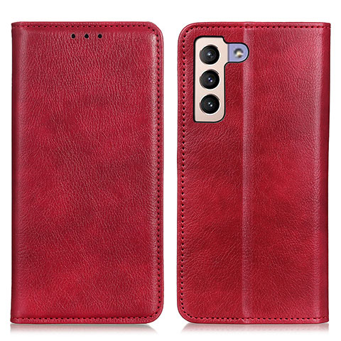 Coque Portefeuille Livre Cuir Etui Clapet N01P pour Samsung Galaxy S22 5G Rouge