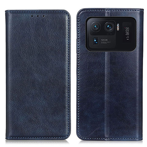 Coque Portefeuille Livre Cuir Etui Clapet N01P pour Xiaomi Mi 11 Ultra 5G Bleu