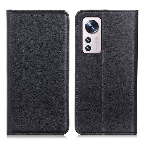 Coque Portefeuille Livre Cuir Etui Clapet N01P pour Xiaomi Mi 12 5G Noir