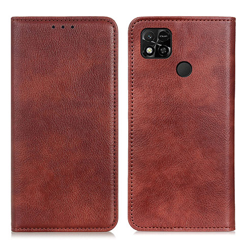 Coque Portefeuille Livre Cuir Etui Clapet N01P pour Xiaomi POCO C31 Marron