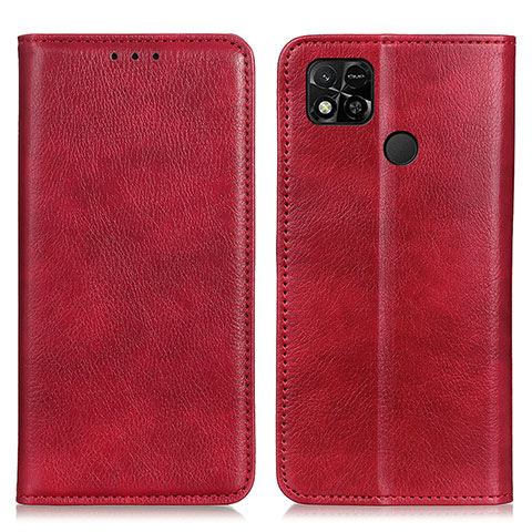 Coque Portefeuille Livre Cuir Etui Clapet N01P pour Xiaomi POCO C31 Rouge