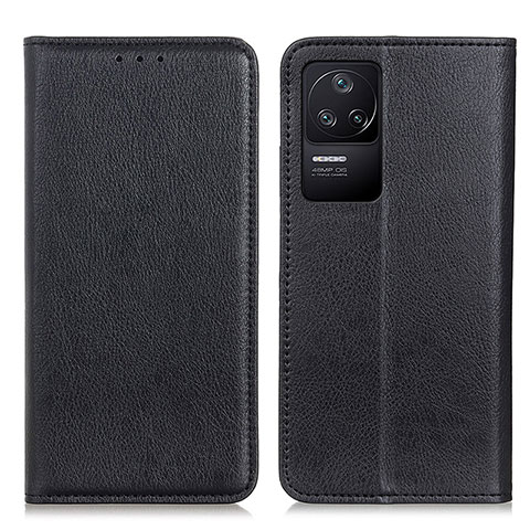 Coque Portefeuille Livre Cuir Etui Clapet N01P pour Xiaomi Poco F4 5G Noir