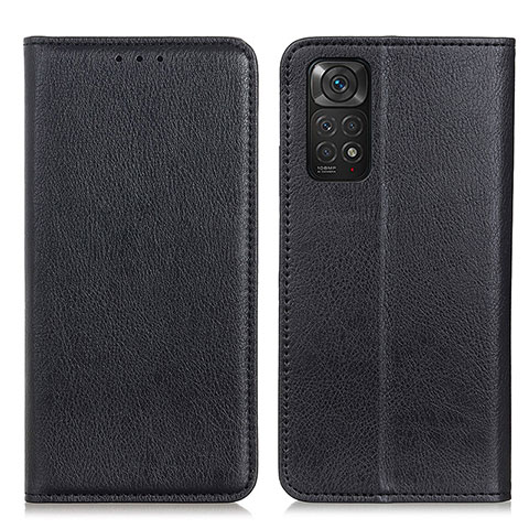 Coque Portefeuille Livre Cuir Etui Clapet N01P pour Xiaomi Redmi Note 11 4G (2022) Noir