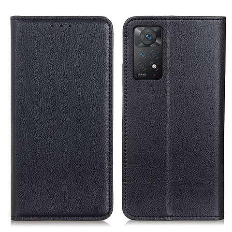 Coque Portefeuille Livre Cuir Etui Clapet N01P pour Xiaomi Redmi Note 11 Pro 4G Noir