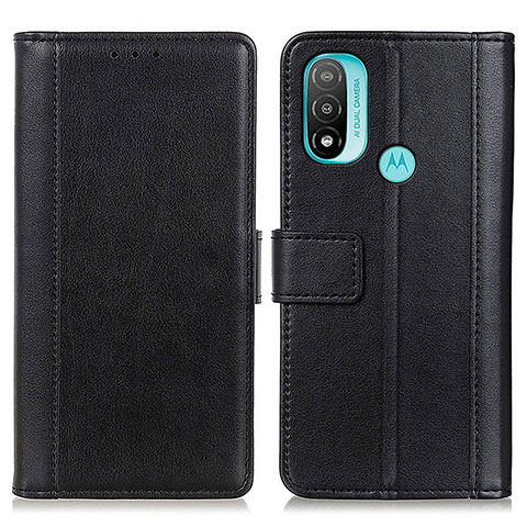 Coque Portefeuille Livre Cuir Etui Clapet N02P pour Motorola Moto E40 Noir