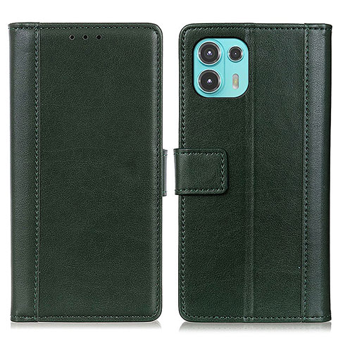 Coque Portefeuille Livre Cuir Etui Clapet N02P pour Motorola Moto Edge 20 Lite 5G Vert