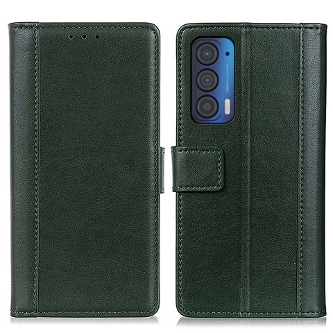 Coque Portefeuille Livre Cuir Etui Clapet N02P pour Motorola Moto Edge (2021) 5G Vert