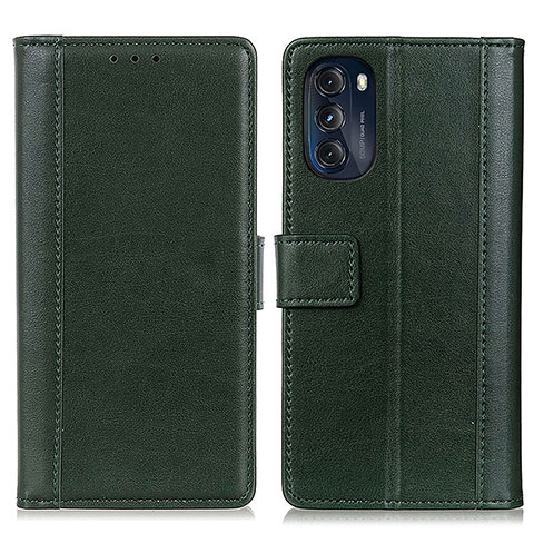 Coque Portefeuille Livre Cuir Etui Clapet N02P pour Motorola Moto G 5G (2022) Vert