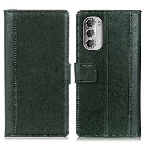 Coque Portefeuille Livre Cuir Etui Clapet N02P pour Motorola Moto G Stylus (2022) 5G Vert