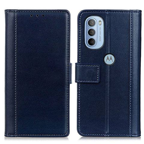 Coque Portefeuille Livre Cuir Etui Clapet N02P pour Motorola Moto G31 Bleu