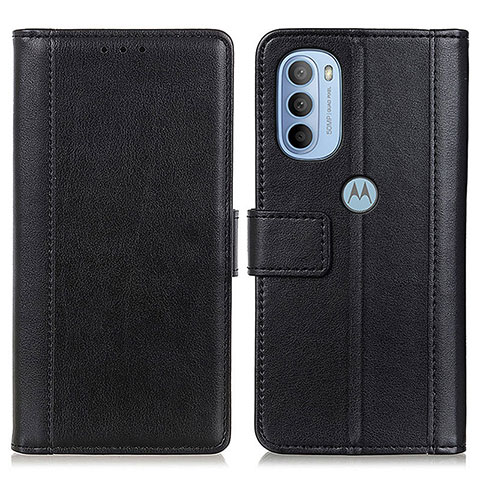 Coque Portefeuille Livre Cuir Etui Clapet N02P pour Motorola Moto G31 Noir