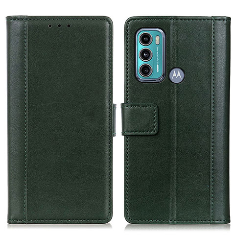 Coque Portefeuille Livre Cuir Etui Clapet N02P pour Motorola Moto G40 Fusion Vert