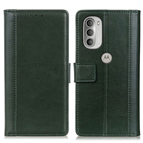 Coque Portefeuille Livre Cuir Etui Clapet N02P pour Motorola Moto G51 5G Vert