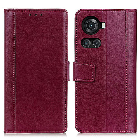 Coque Portefeuille Livre Cuir Etui Clapet N02P pour OnePlus 10R 5G Rouge