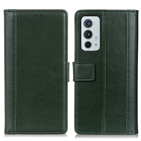 Coque Portefeuille Livre Cuir Etui Clapet N02P pour OnePlus 9RT 5G Vert