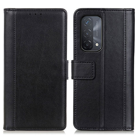 Coque Portefeuille Livre Cuir Etui Clapet N02P pour OnePlus Nord N200 5G Noir