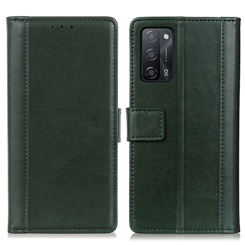 Coque Portefeuille Livre Cuir Etui Clapet N02P pour Oppo A53s 5G Vert