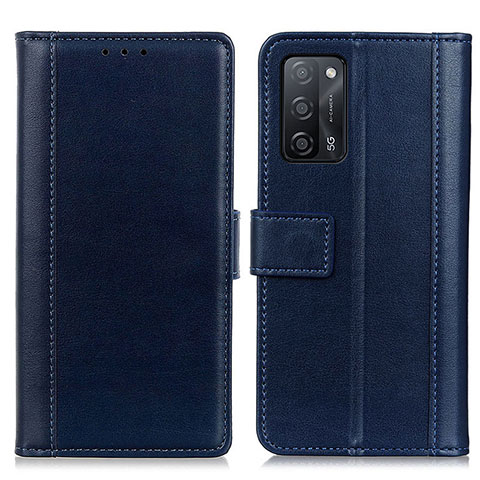 Coque Portefeuille Livre Cuir Etui Clapet N02P pour Oppo A55 5G Bleu