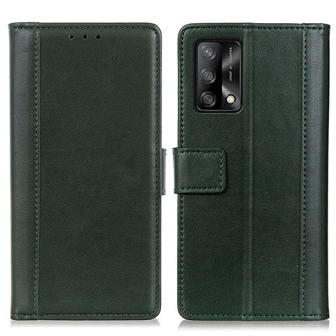 Coque Portefeuille Livre Cuir Etui Clapet N02P pour Oppo A74 4G Vert