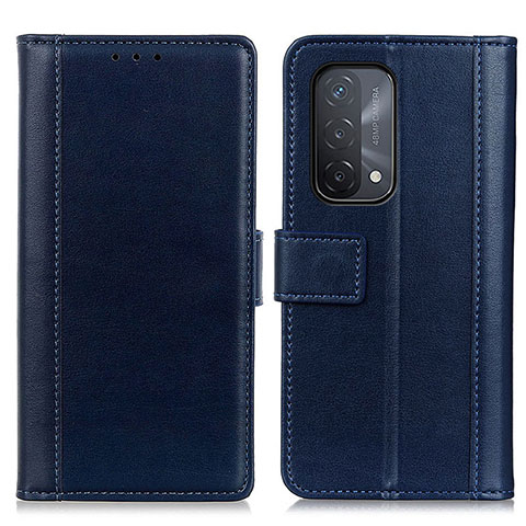 Coque Portefeuille Livre Cuir Etui Clapet N02P pour Oppo A74 5G Bleu