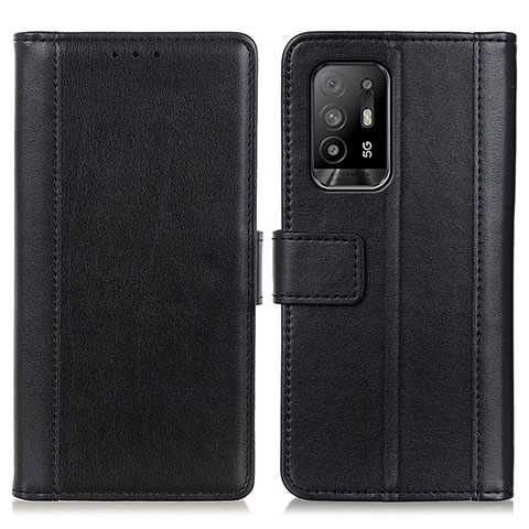 Coque Portefeuille Livre Cuir Etui Clapet N02P pour Oppo A94 5G Noir