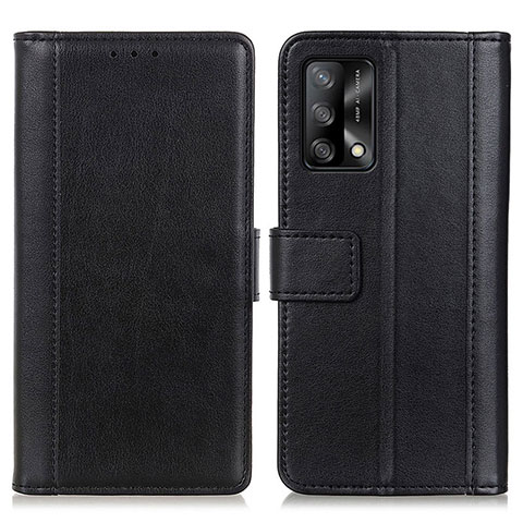 Coque Portefeuille Livre Cuir Etui Clapet N02P pour Oppo F19s Noir