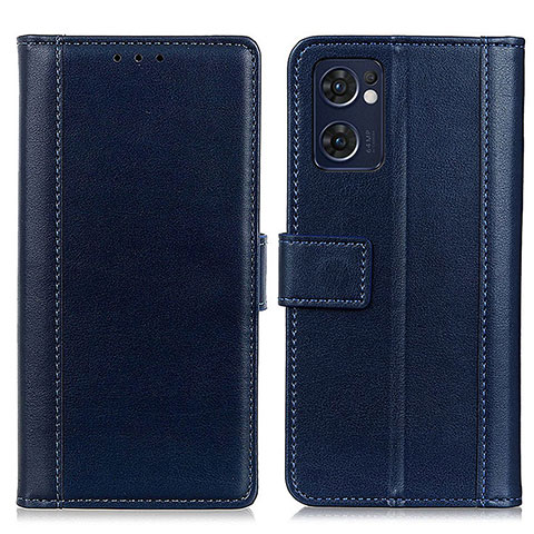 Coque Portefeuille Livre Cuir Etui Clapet N02P pour Oppo Find X5 Lite 5G Bleu