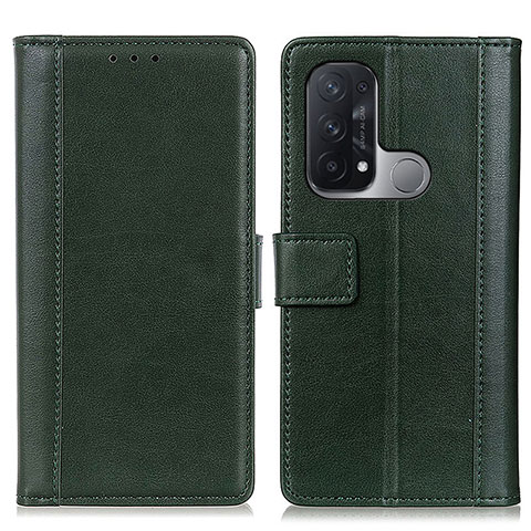 Coque Portefeuille Livre Cuir Etui Clapet N02P pour Oppo Reno5 A Vert