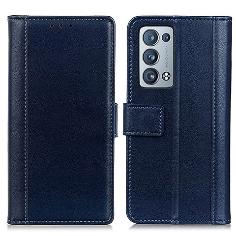 Coque Portefeuille Livre Cuir Etui Clapet N02P pour Oppo Reno6 Pro 5G Bleu