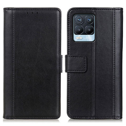 Coque Portefeuille Livre Cuir Etui Clapet N02P pour Realme 8 Pro Noir