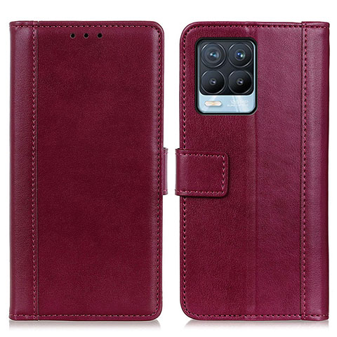 Coque Portefeuille Livre Cuir Etui Clapet N02P pour Realme 8 Pro Rouge