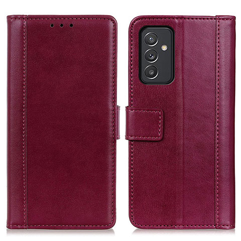 Coque Portefeuille Livre Cuir Etui Clapet N02P pour Samsung Galaxy A15 LTE Rouge