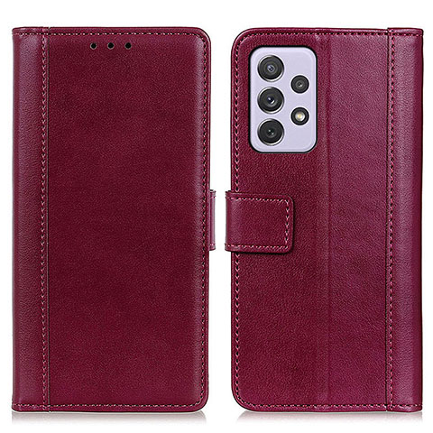 Coque Portefeuille Livre Cuir Etui Clapet N02P pour Samsung Galaxy A73 5G Rouge