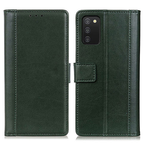 Coque Portefeuille Livre Cuir Etui Clapet N02P pour Samsung Galaxy F02S SM-E025F Vert