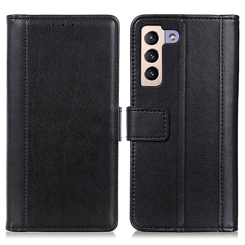 Coque Portefeuille Livre Cuir Etui Clapet N02P pour Samsung Galaxy S21 5G Noir