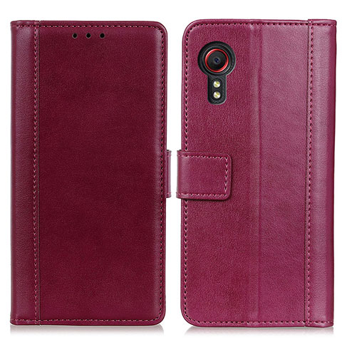 Coque Portefeuille Livre Cuir Etui Clapet N02P pour Samsung Galaxy XCover 5 SM-G525F Rouge