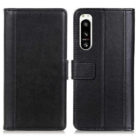 Coque Portefeuille Livre Cuir Etui Clapet N02P pour Sony Xperia 5 IV Noir