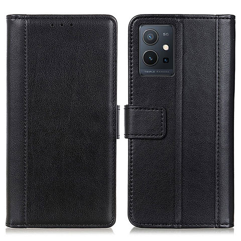 Coque Portefeuille Livre Cuir Etui Clapet N02P pour Vivo Y30 5G Noir