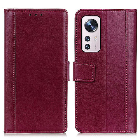 Coque Portefeuille Livre Cuir Etui Clapet N02P pour Xiaomi Mi 12 Lite 5G Rouge