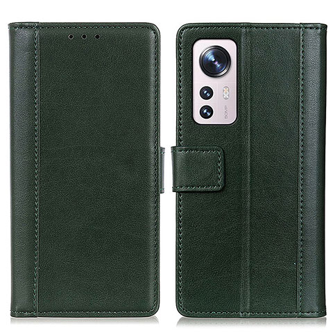 Coque Portefeuille Livre Cuir Etui Clapet N02P pour Xiaomi Mi 12 Lite 5G Vert