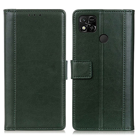 Coque Portefeuille Livre Cuir Etui Clapet N02P pour Xiaomi POCO C3 Vert